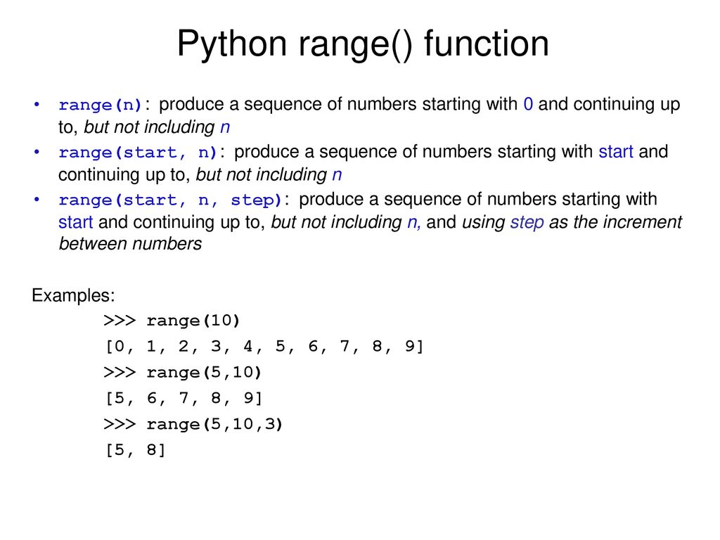 Python range Fonksiyonu
